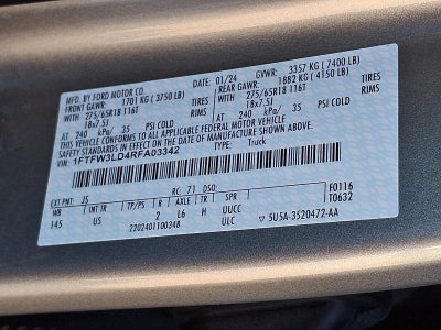 2024 Ford F-150 XLT 4WD SuperCrew 5.5' Box