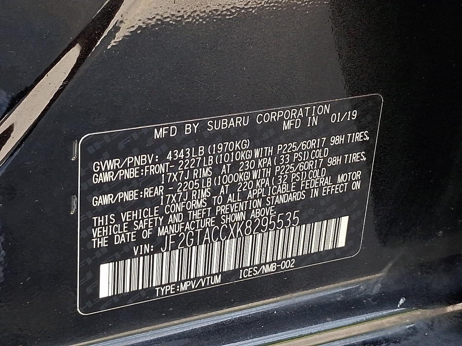 2019 Subaru Crosstrek 2.0i Premium CVT