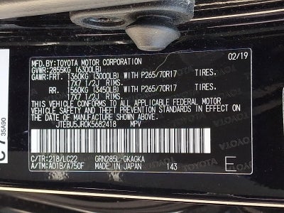 2019 Toyota 4Runner TRD Off Road Premium 4WD (Natl)