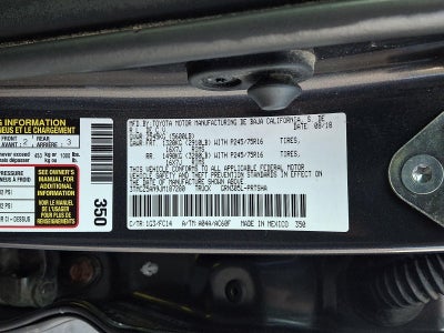 2018 Toyota Tacoma SR5 Double Cab 5' Bed V6 4x4 AT (GS)