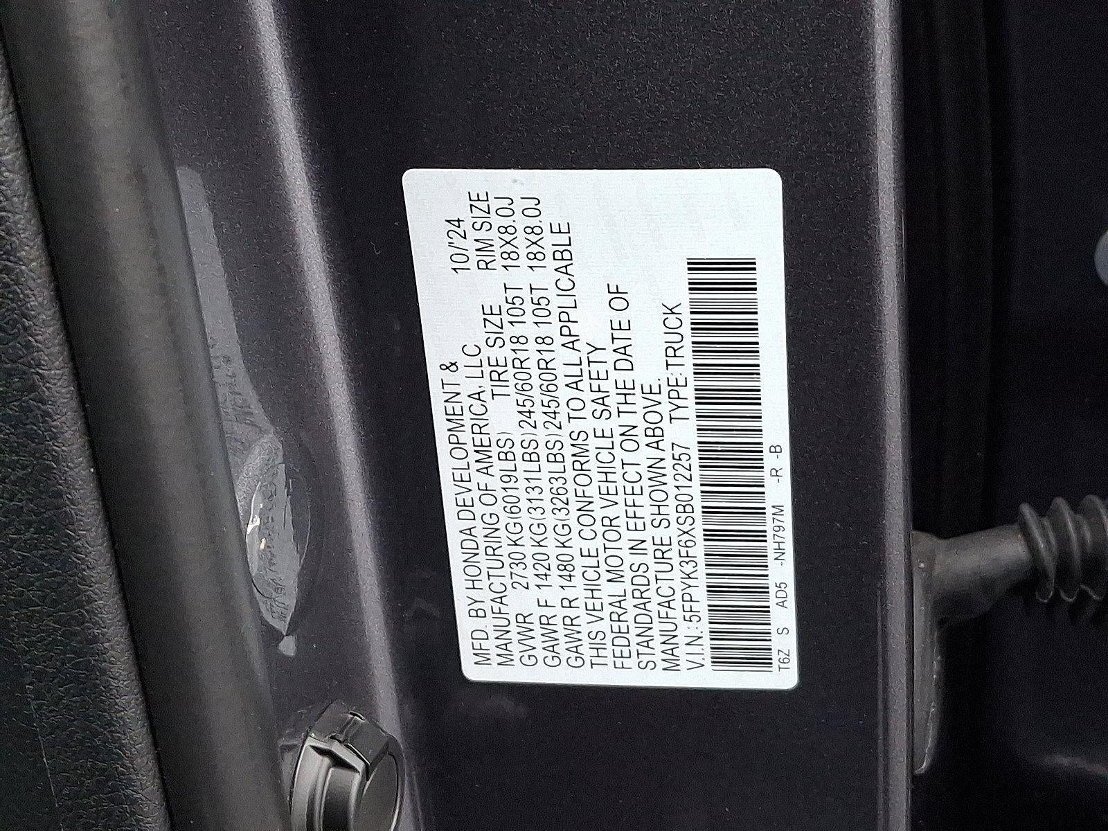 2025 Honda Ridgeline TrailSport AWD