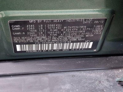 2013 Subaru Outback 2.5i Automatic