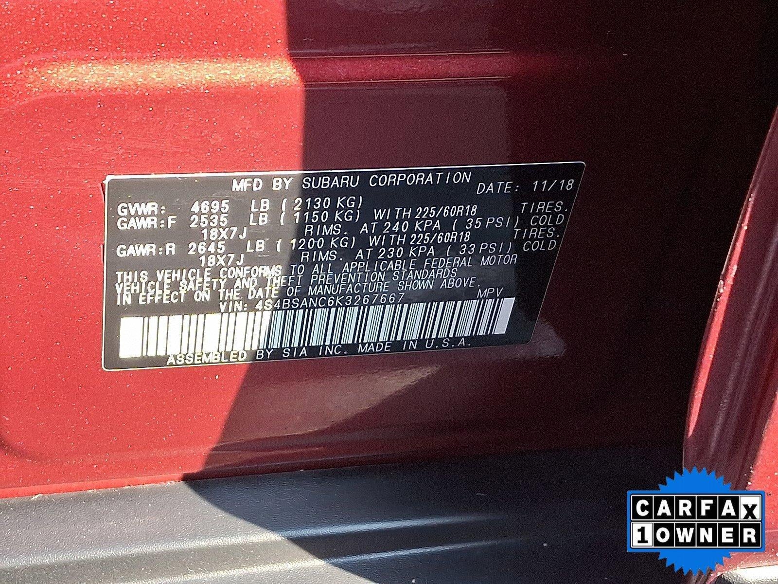 2019 Subaru Outback 2.5i Limited