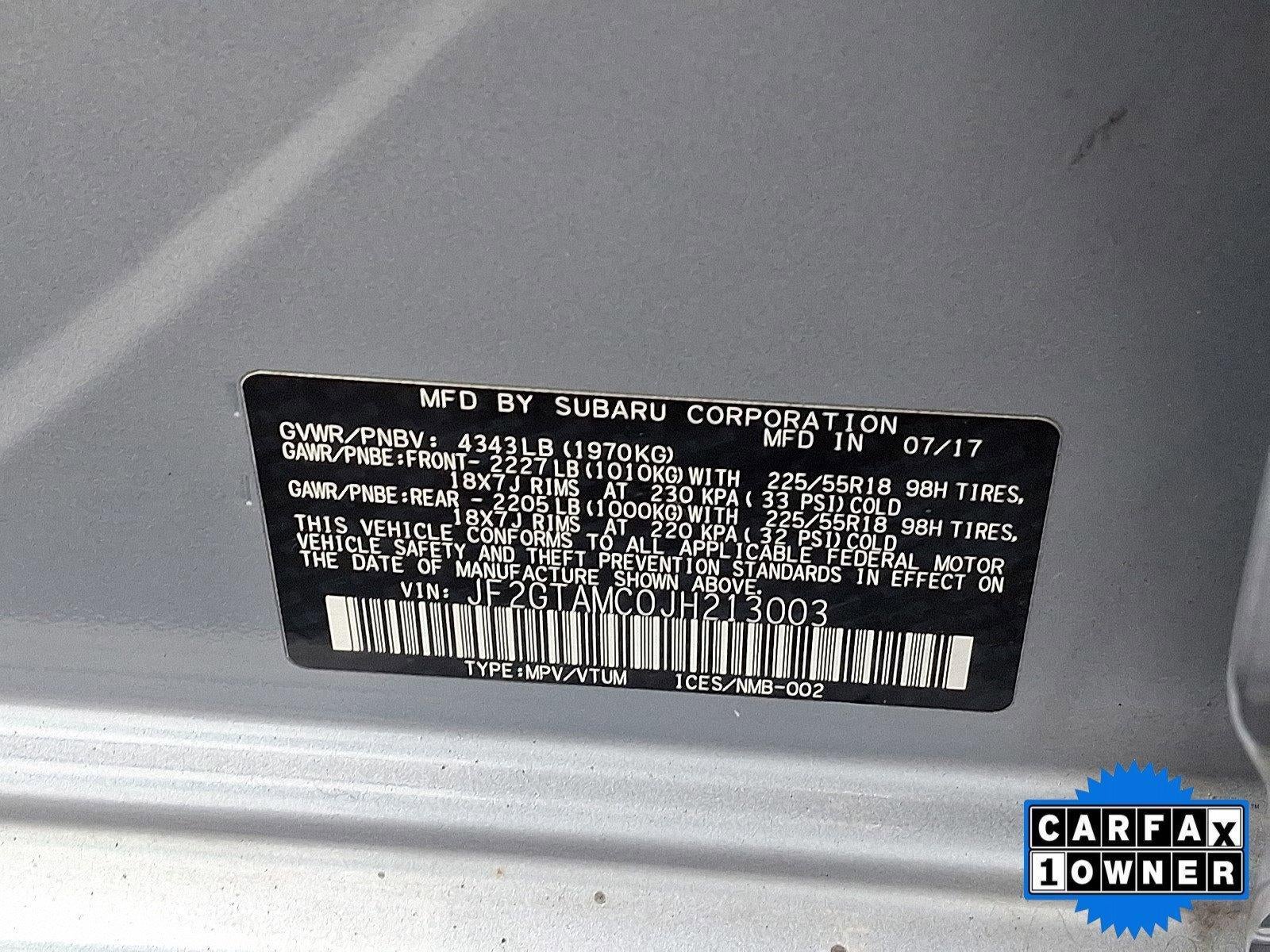 2018 Subaru Crosstrek 2.0i Limited CVT