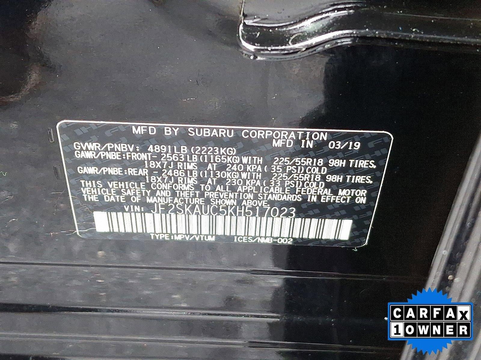 2019 Subaru Forester 2.5i Limited