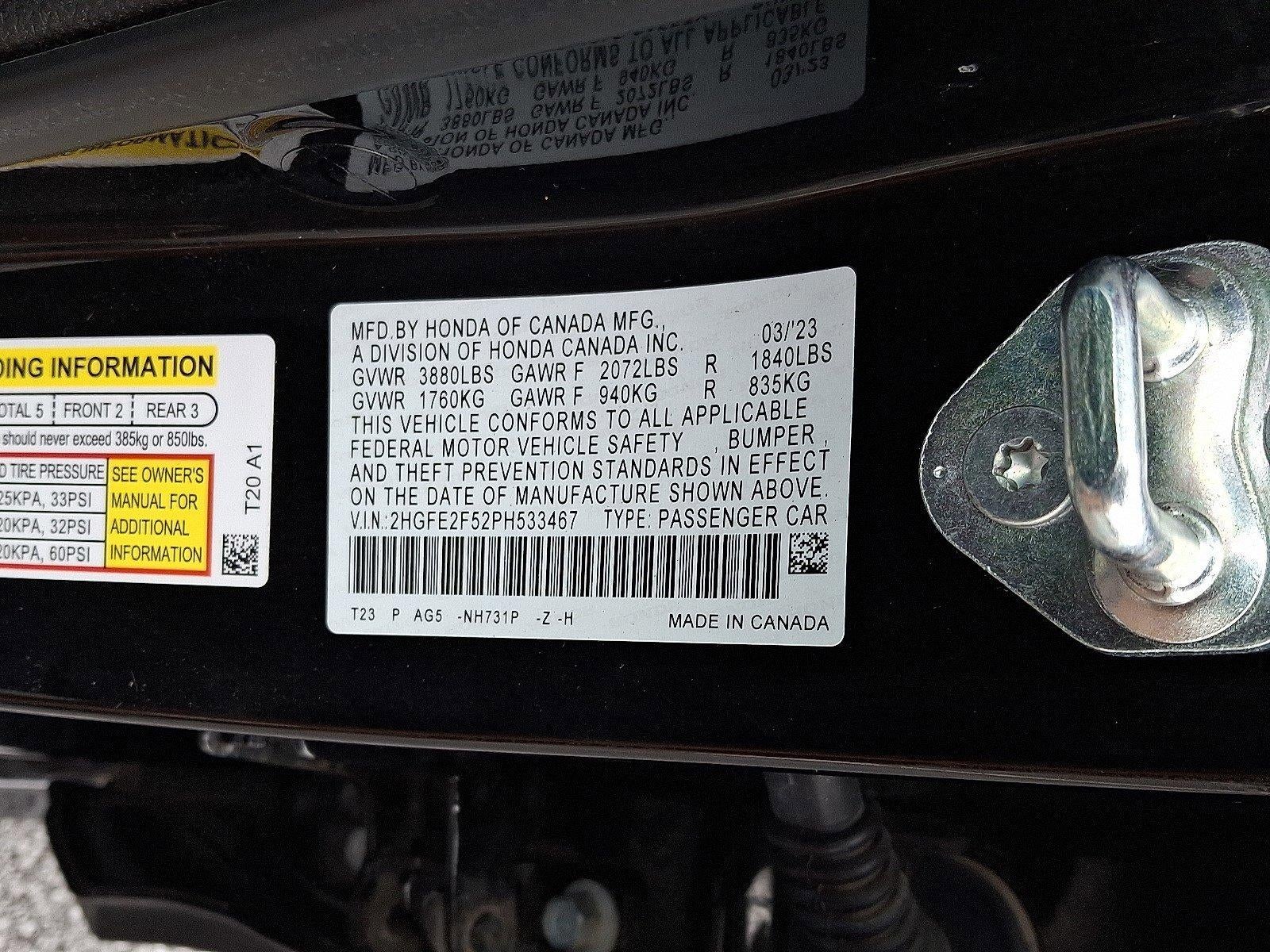 2023 Honda Civic Sedan Sport CVT