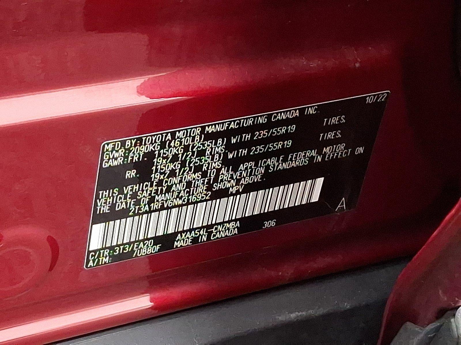 2022 Toyota RAV4 XLE Premium AWD (Natl)