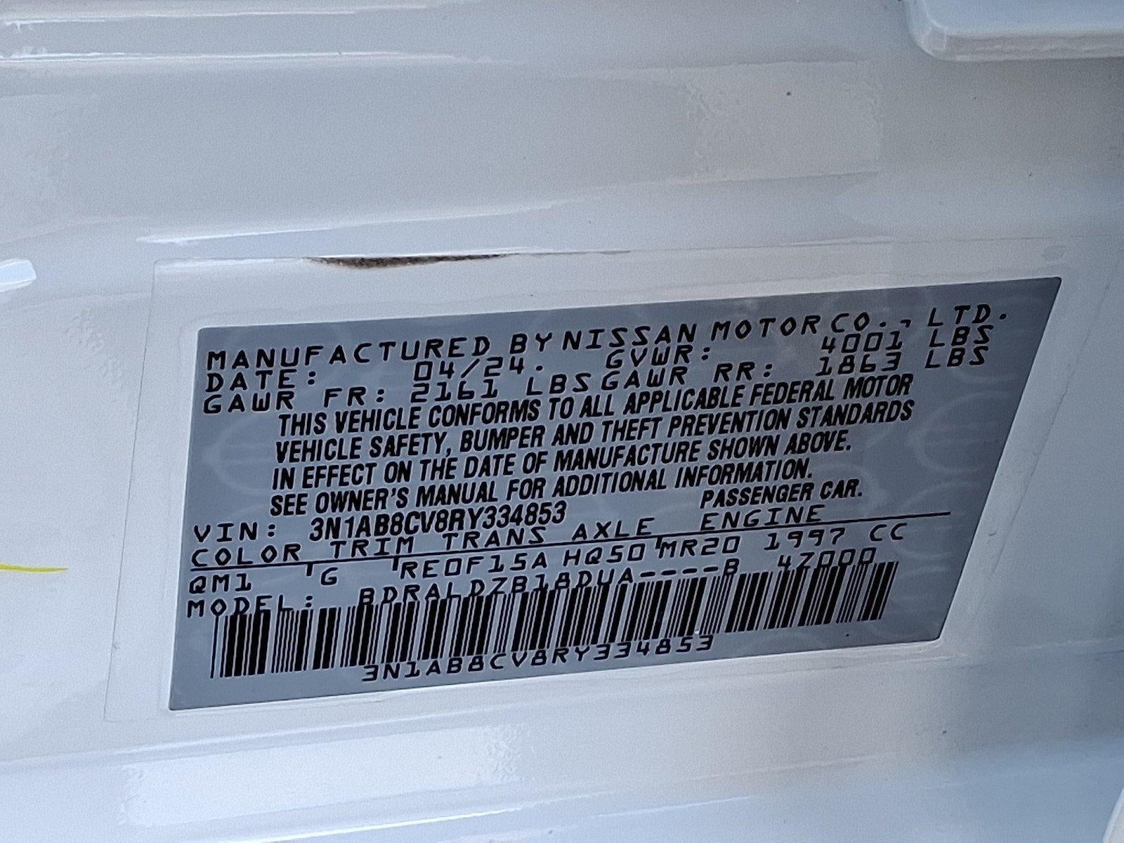 2024 Nissan Sentra SV CVT