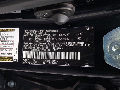 2018 Toyota 4Runner SR5 4WD (GS)