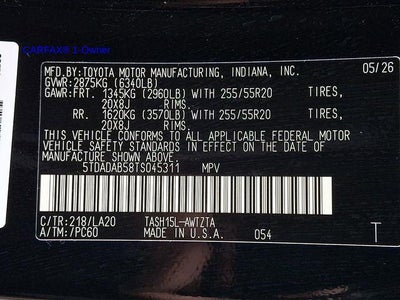 2026 Toyota Grand Highlander Hybrid MAX Platinum AWD (Natl)