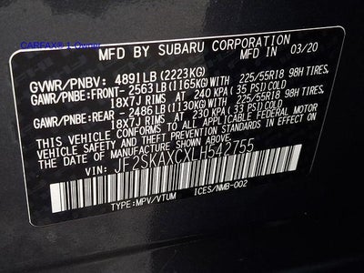 2020 Subaru Forester Touring CVT