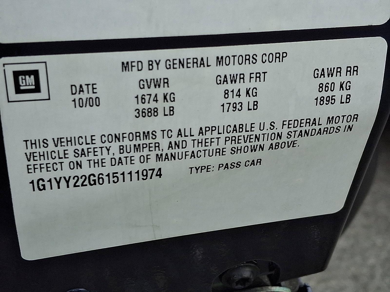 2001 Chevrolet Corvette Base