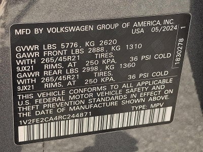 2024 Volkswagen Atlas Cross Sport 2.0T SEL Premium R-Line 4MOTION