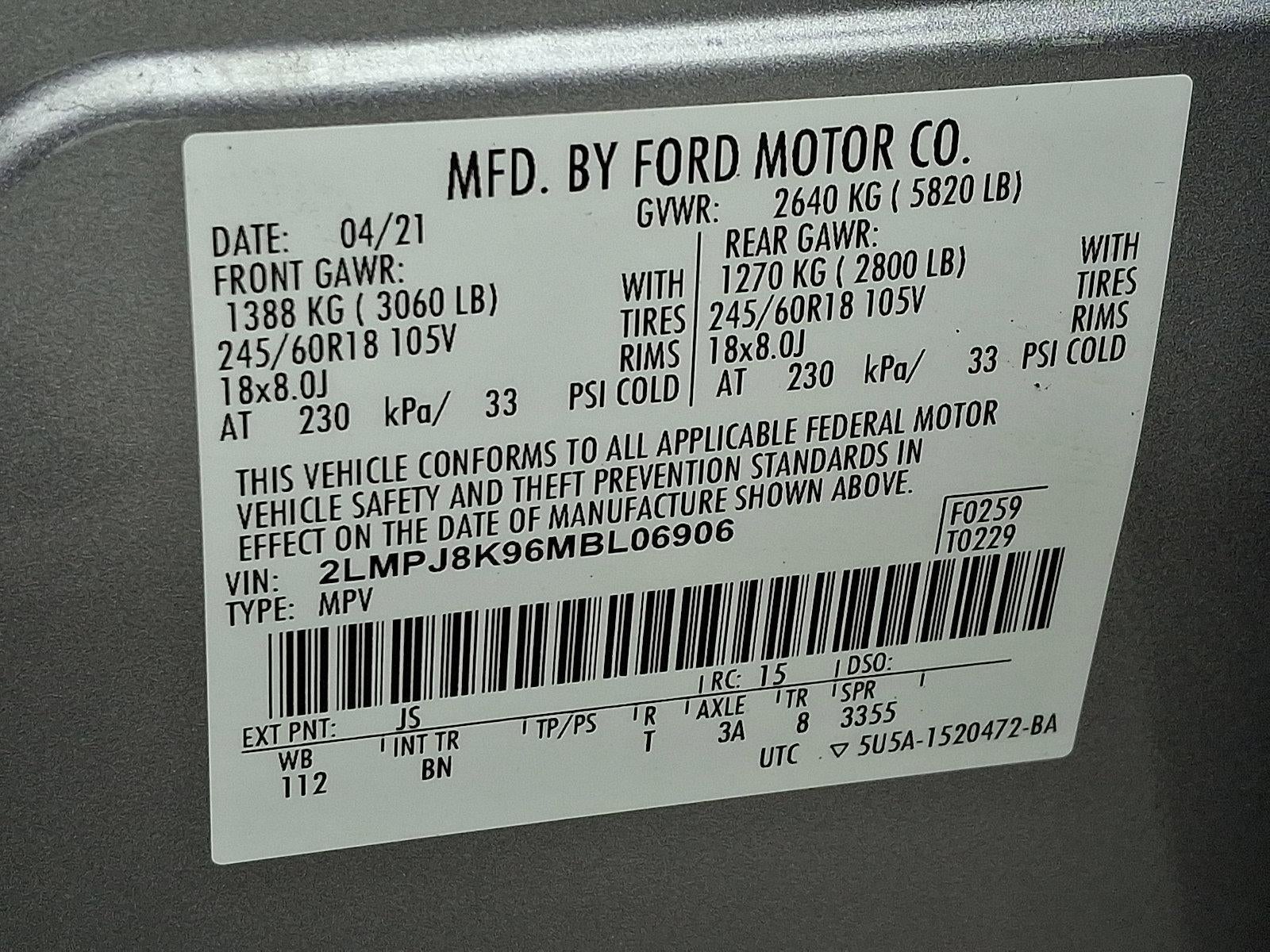 2021 Lincoln Nautilus Reserve AWD