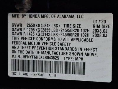 2020 Honda Pilot Elite AWD
