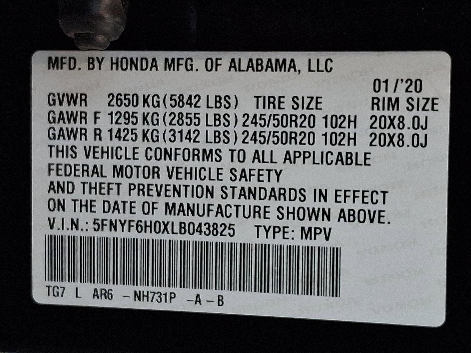 2020 Honda Pilot Elite AWD