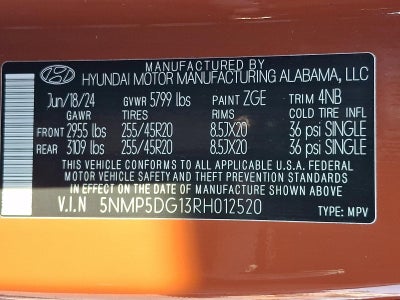 2024 Hyundai SANTA FE Hybrid Calligraphy AWD