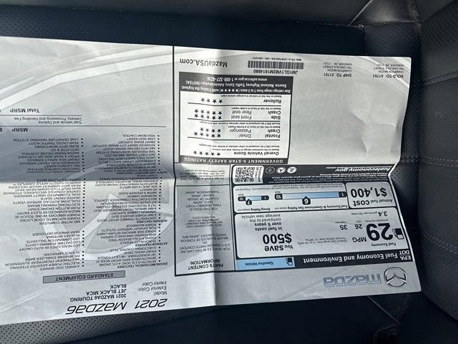 2021 Mazda Mazda6 Touring Auto