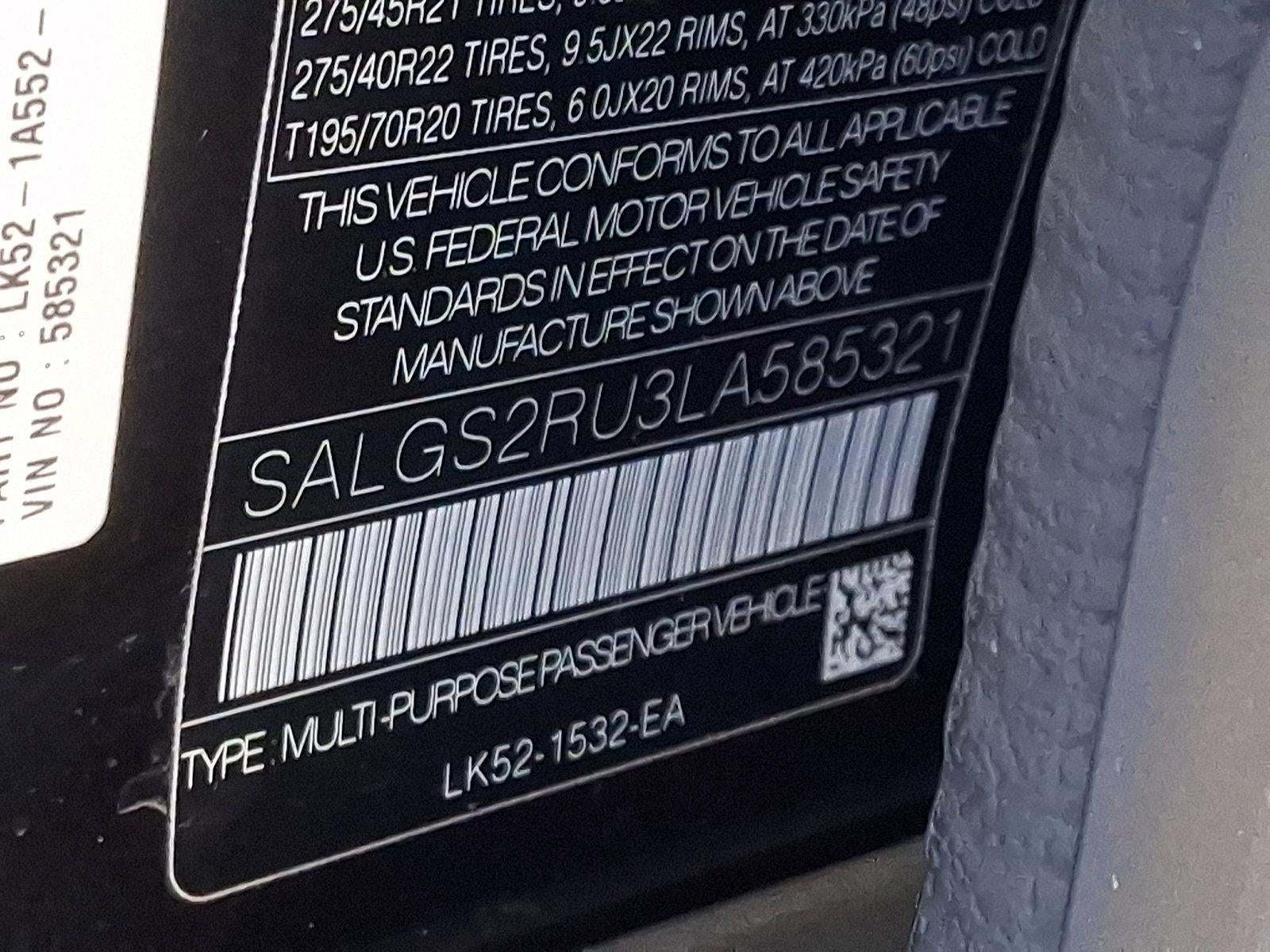 2020 Land Rover Range Rover HSE SWB