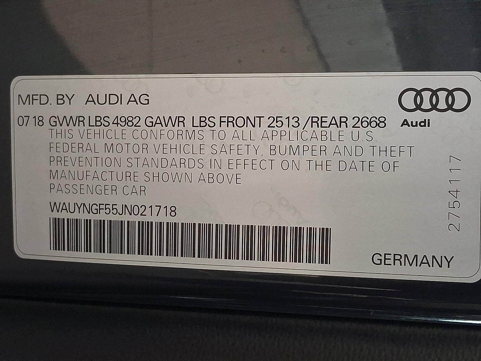 2018 Audi A5 Cabriolet 2.0 TFSI Premium Plus