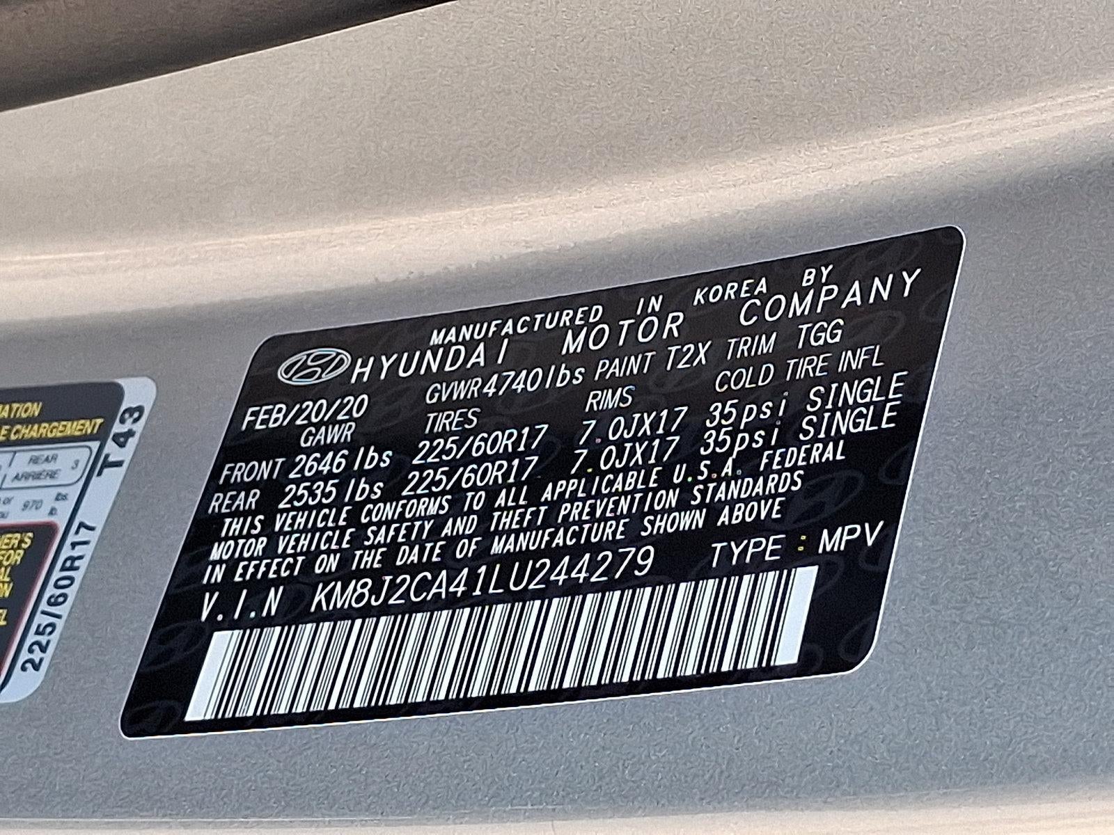 2020 Hyundai TUCSON SE AWD