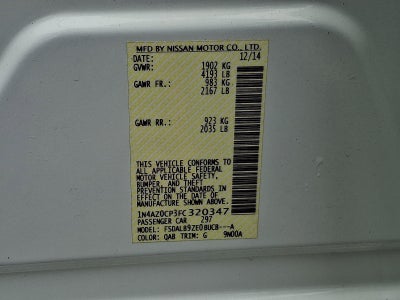 2015 Nissan LEAF 4dr HB S