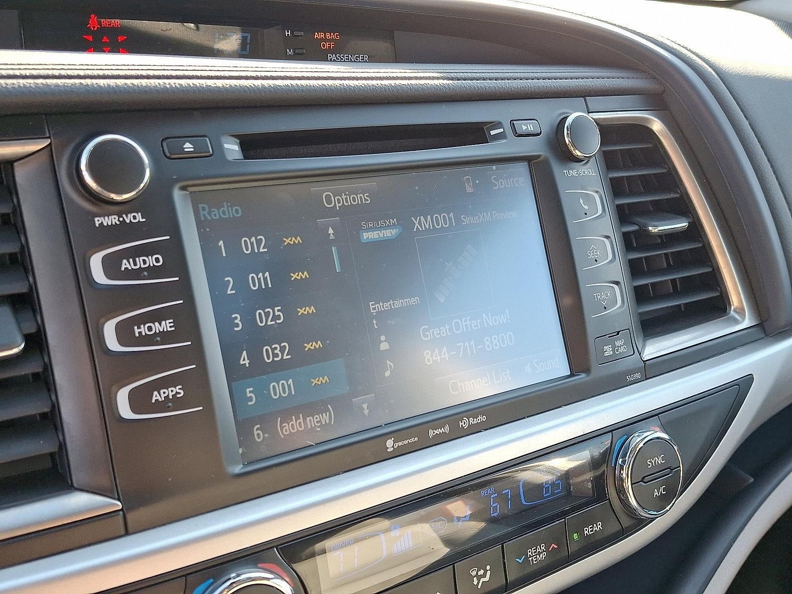 2019 Toyota Highlander XLE V6 AWD (Natl)