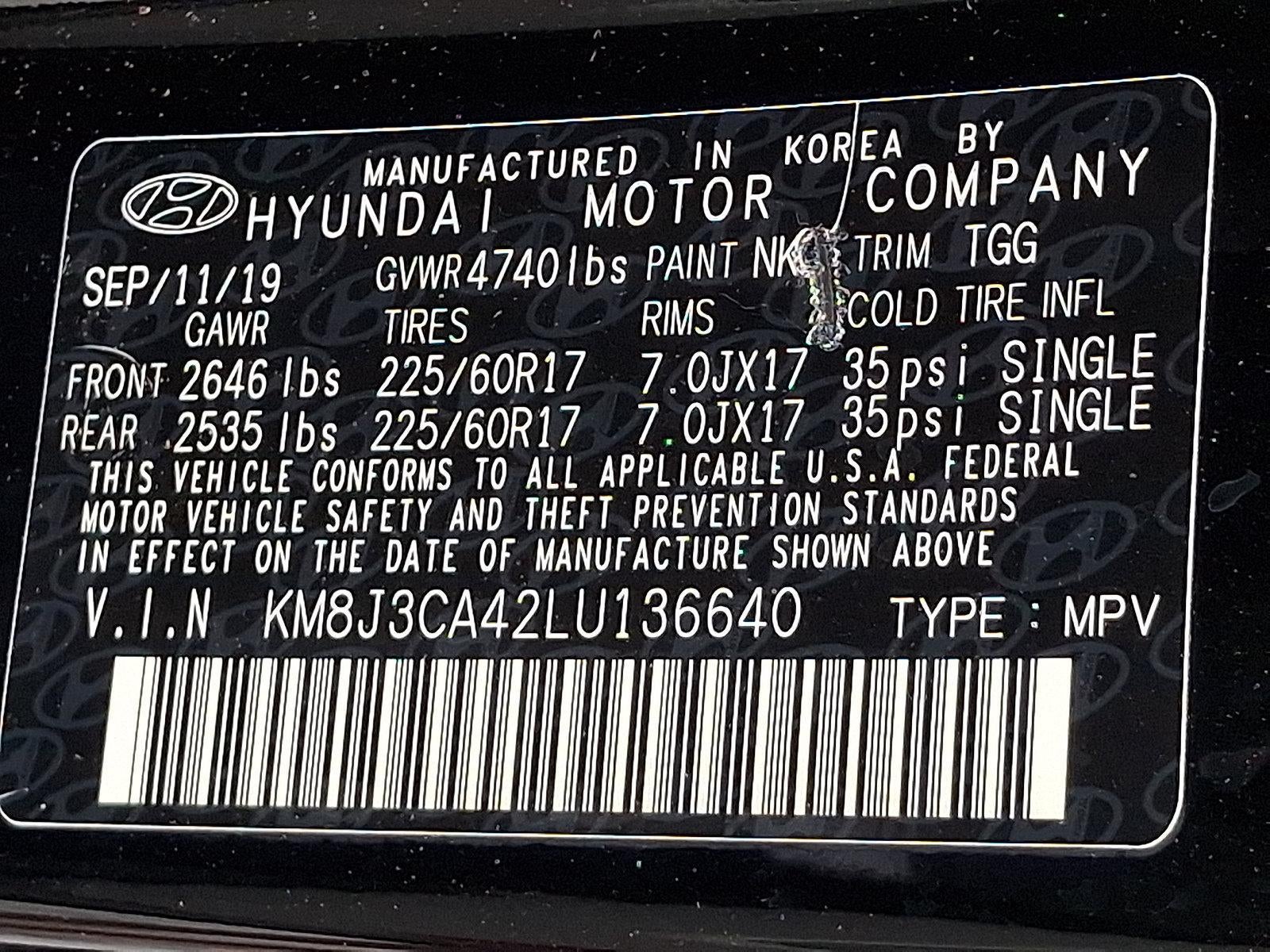2020 Hyundai TUCSON Value AWD