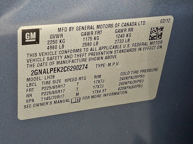 2012 Chevrolet Equinox LT w/2LT