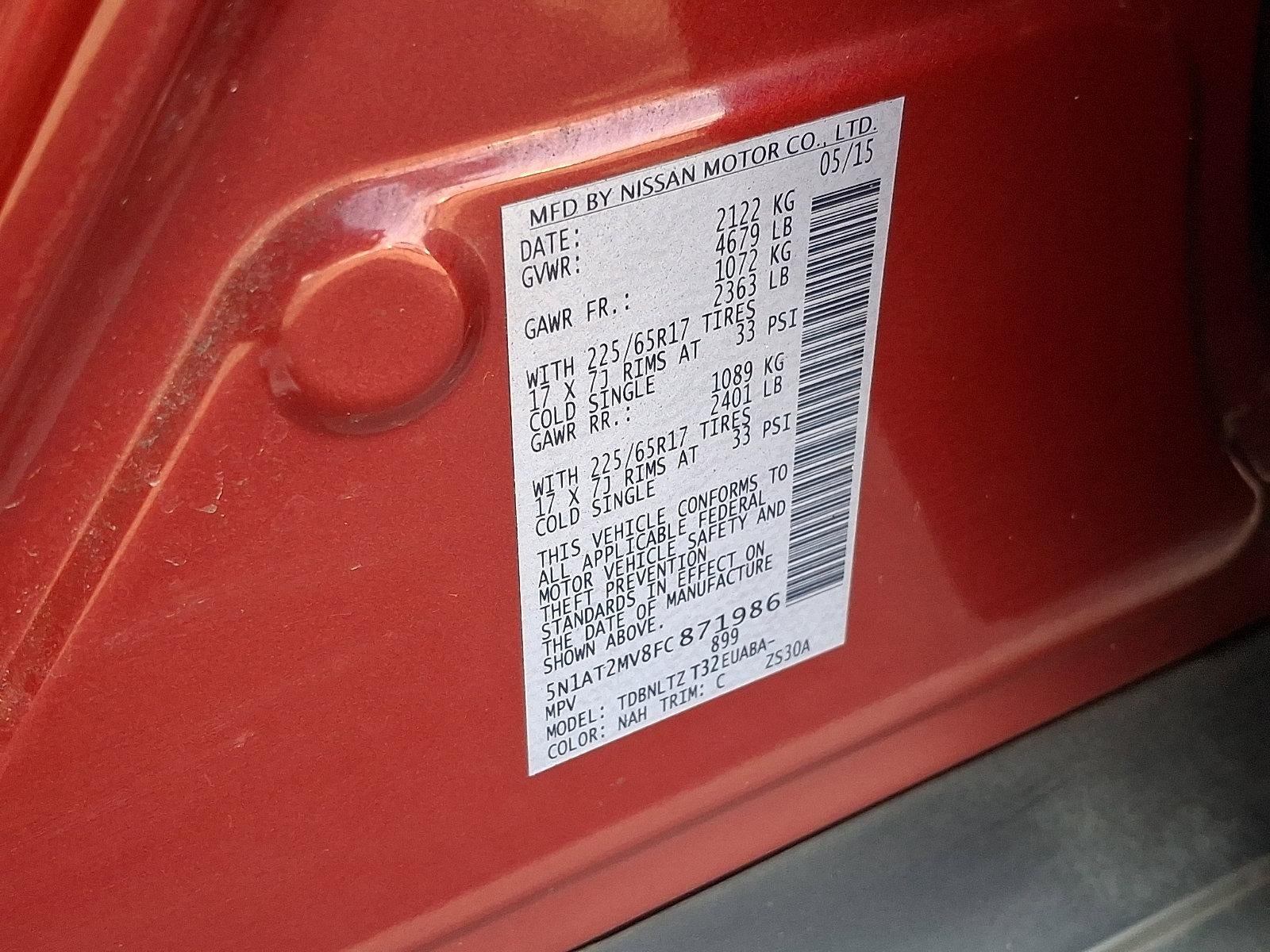 2015 Nissan Rogue AWD 4dr SV