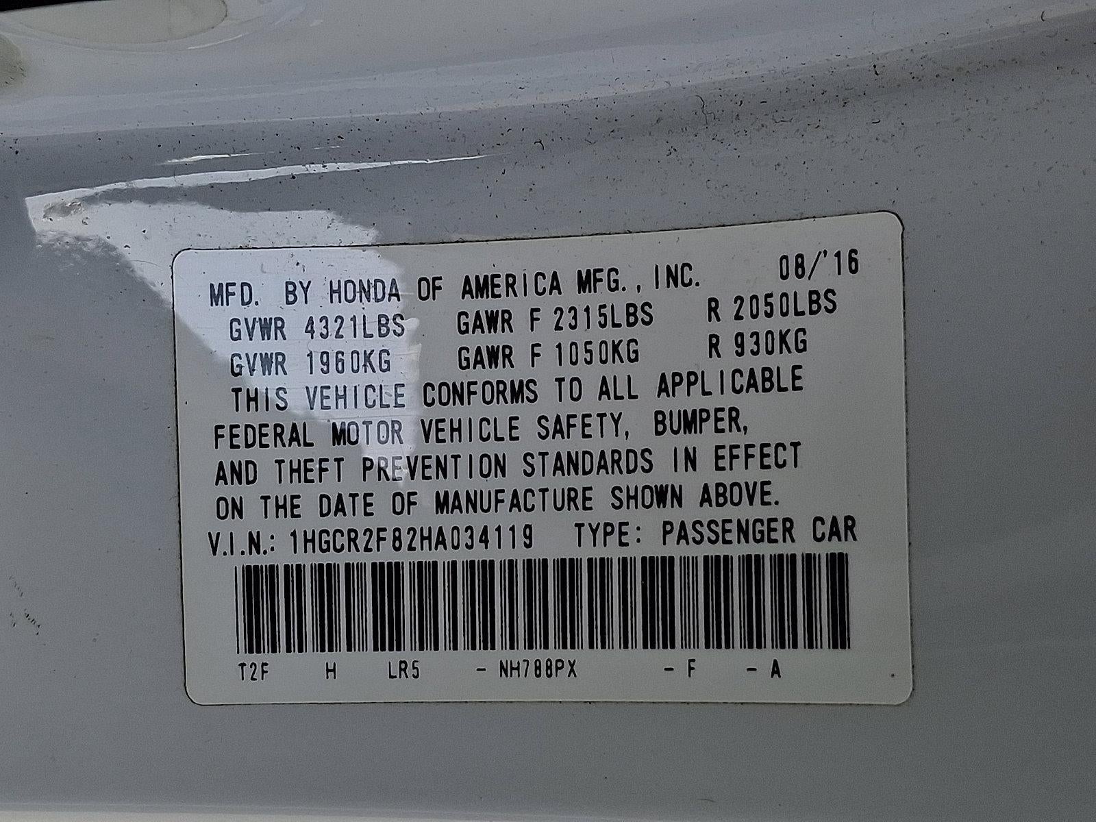 2017 Honda Accord Sedan EX-L