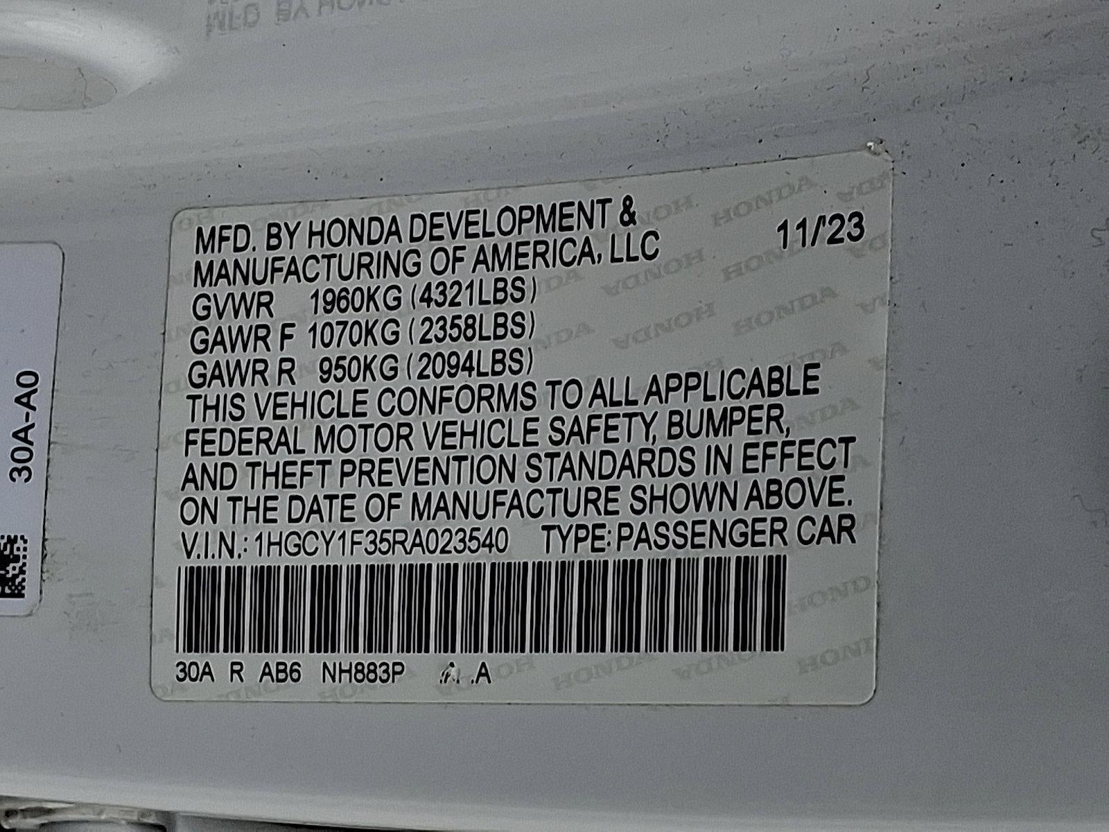 2024 Honda Accord Sedan EX