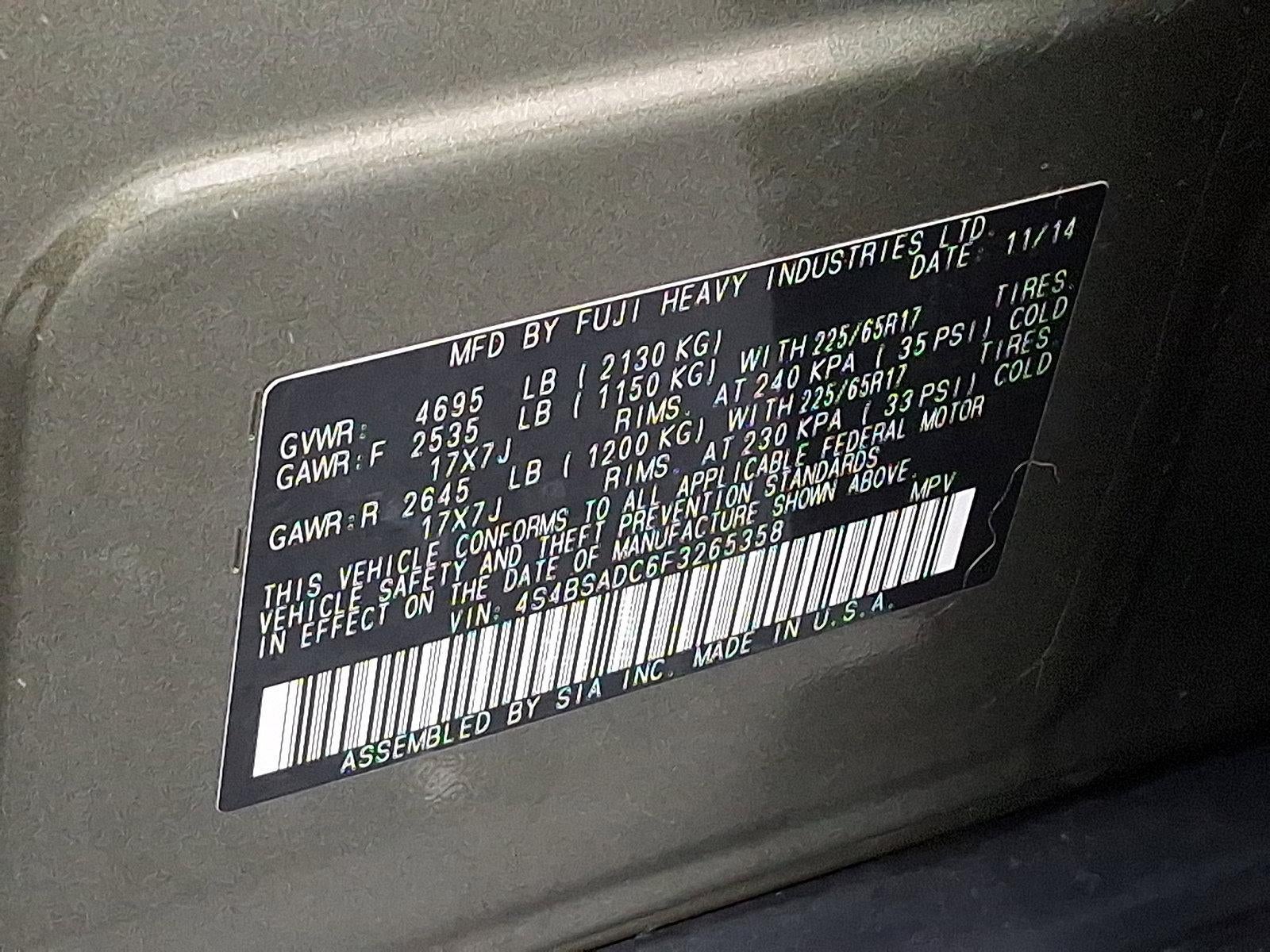 2015 Subaru Outback 2.5i Premium