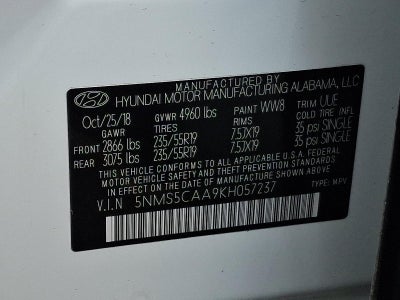 2019 Hyundai SANTA FE Limited