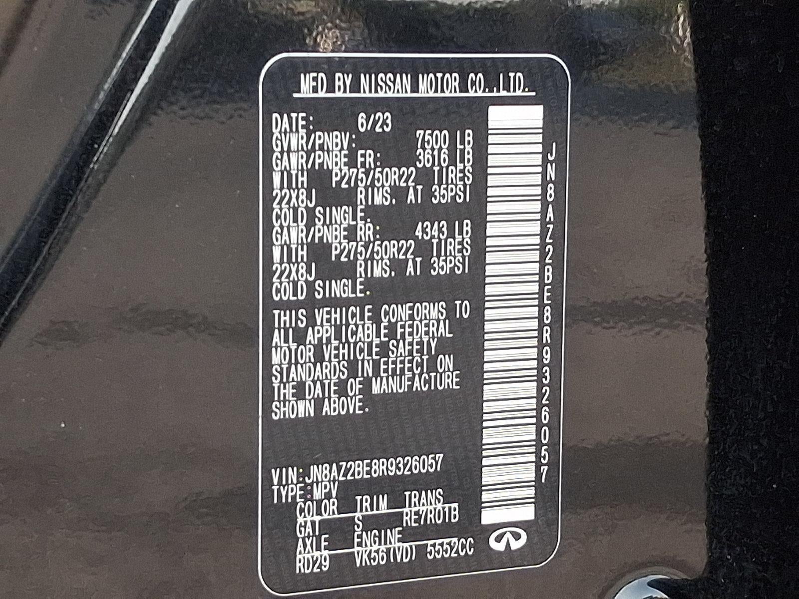 2024 INFINITI QX80 SENSORY