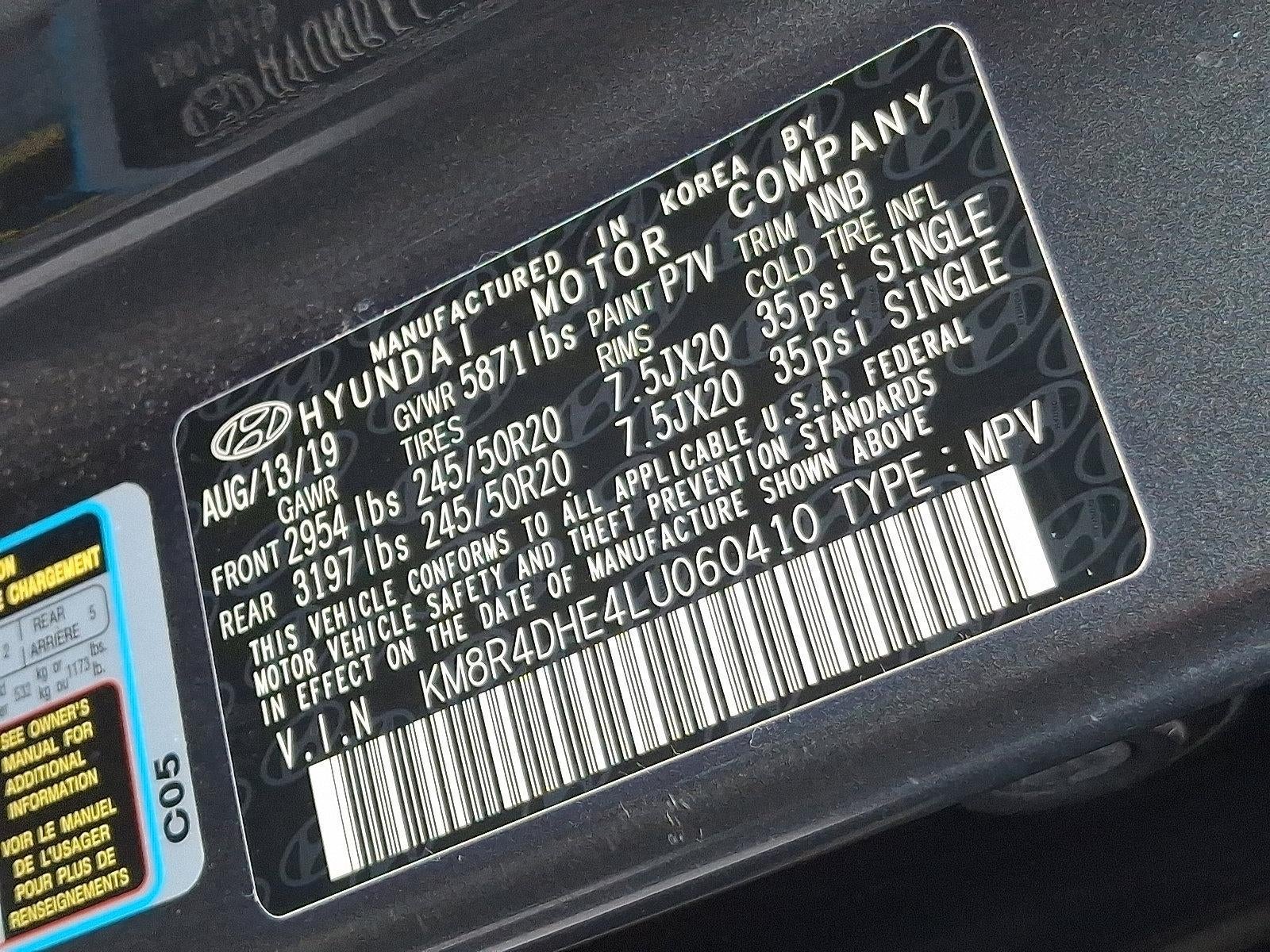 2020 Hyundai PALISADE SEL