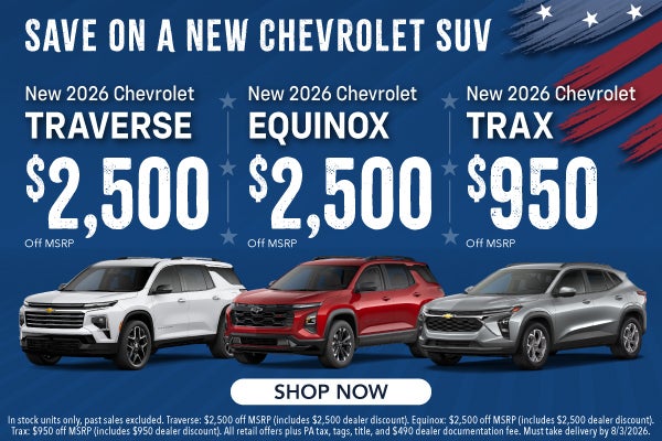 Save on a New Chevrolet SUV