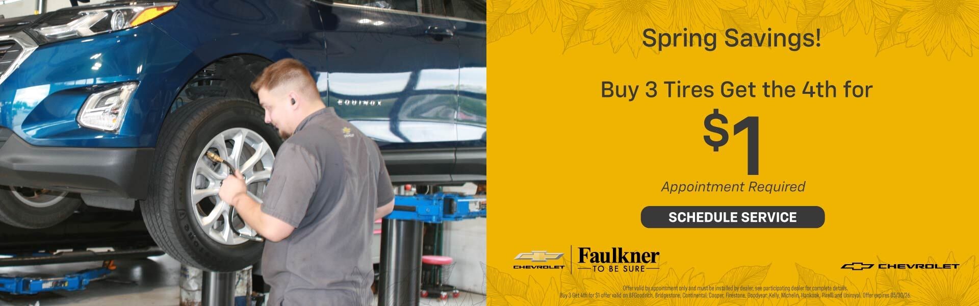 Buy 3 Tires Get the 4th for $1