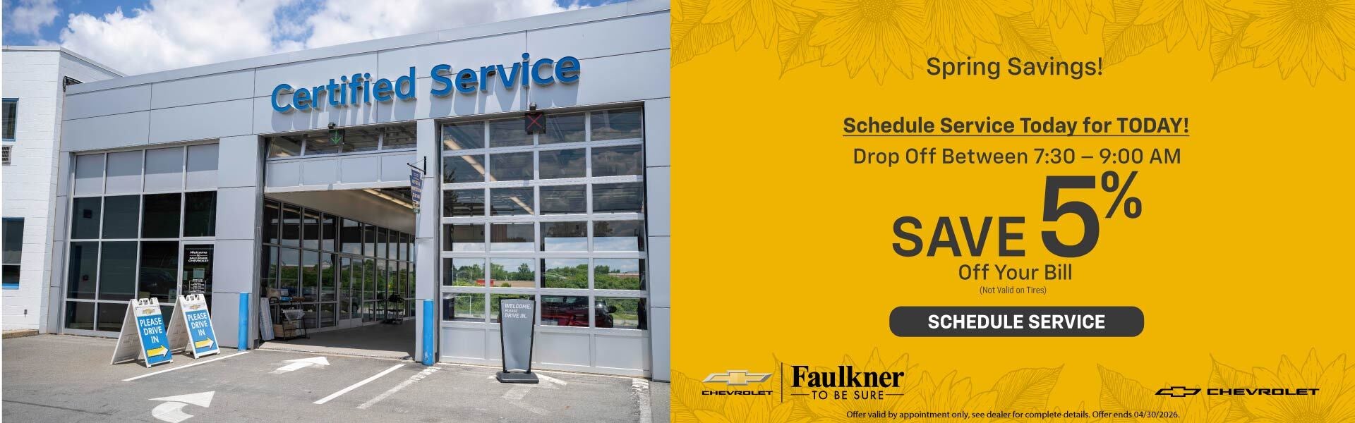 Schedule Service Today for TODAY!