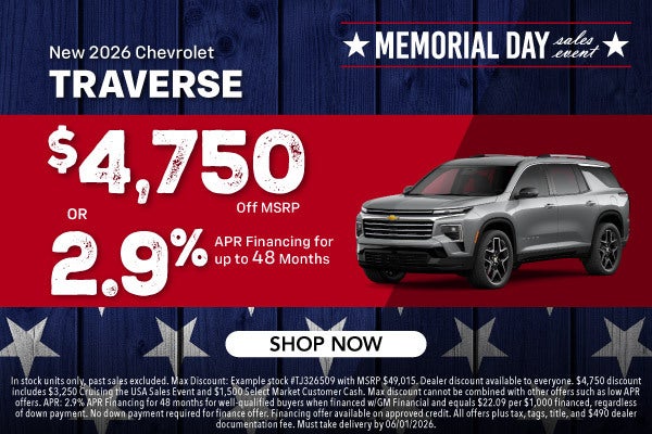 New 2026 Chevrolet Traverse