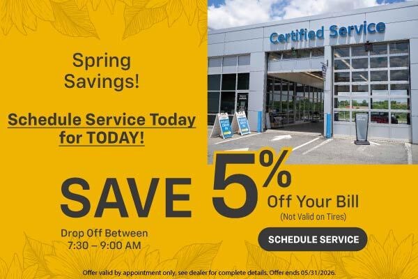 Schedule Service Today for TODAY!